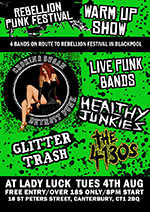 Healthy Junkies - The Lady Luck, Canterbury 4.8.15